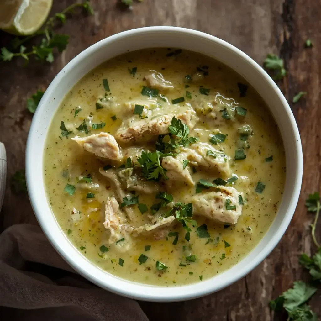 Caldo Verde com Frango Cremoso
