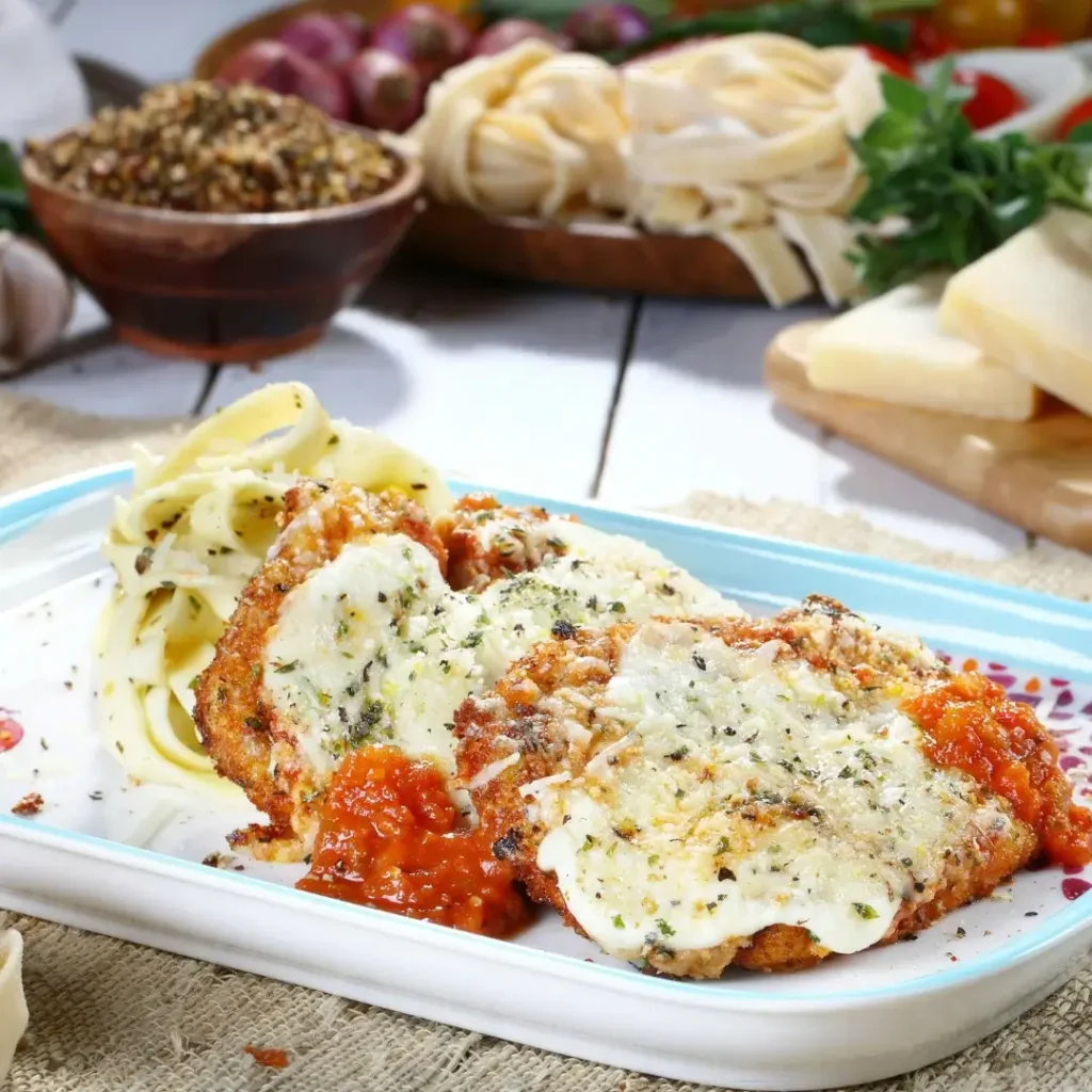 Filé de Frango com Crosta de Parmesão