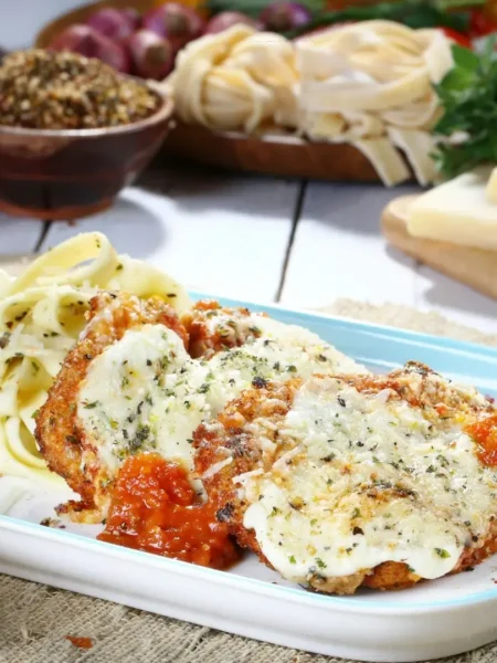 Filé de Frango com Crosta de Parmesão