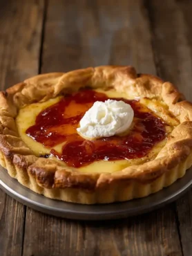 Torta de Ricota com Geleia Cremosa