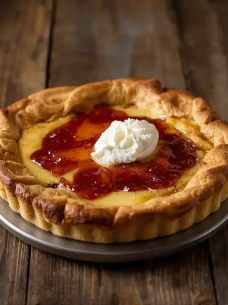 Torta de Ricota com Geleia Cremosa